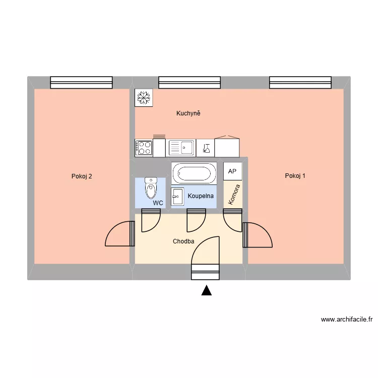 N&aacute;lepkova 888, byt 11. Floor plan with 11  and 176 m²
