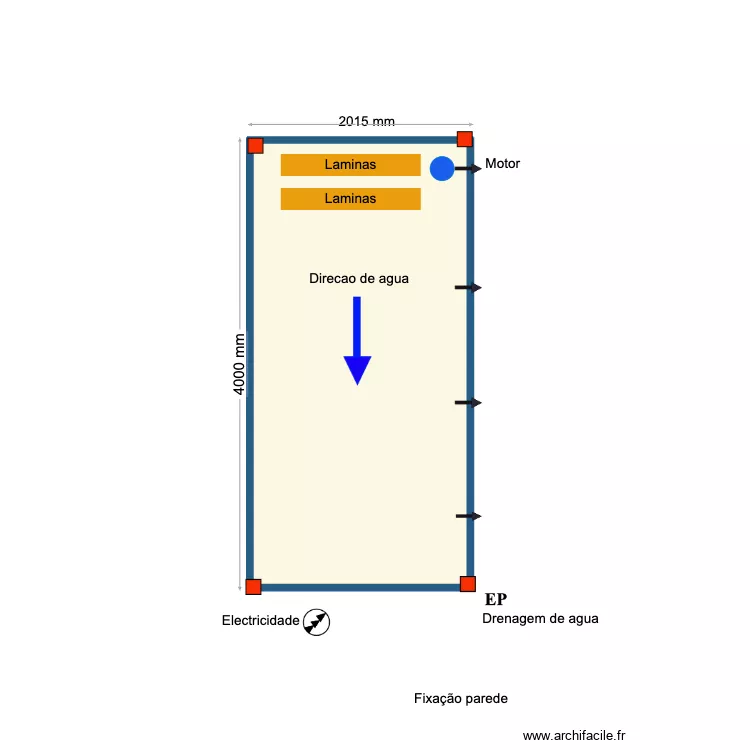 Paul Immo pergola. Floor plan with 1 and 7 m² Paul Immo pergola. Floor plan with 1 and 7 m²
