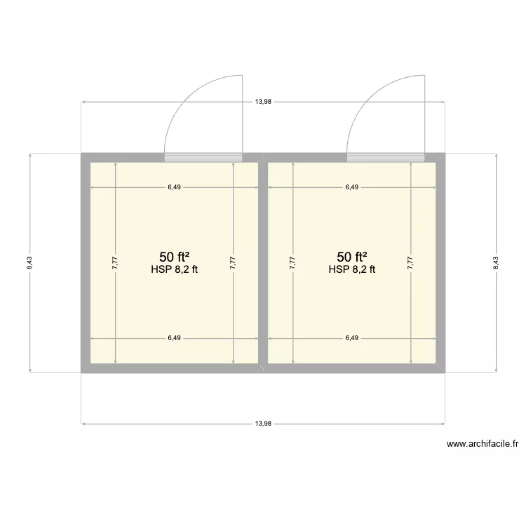 Core ASU 2 Chams. Floor plan with 