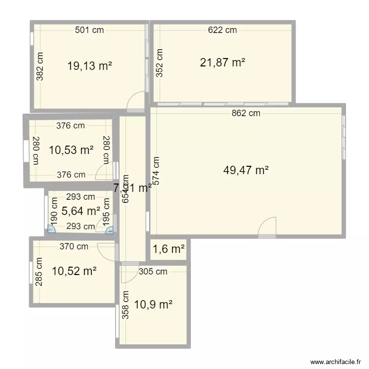 5 rooms 2. Floor plan with 5 rooms 2. Floor plan with