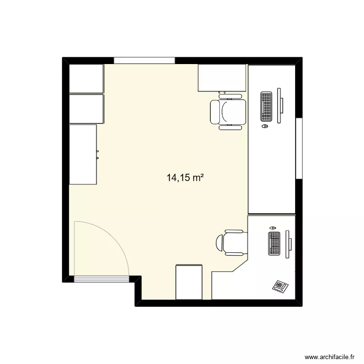 STK - Exam Office (Existing). Floor plan with 