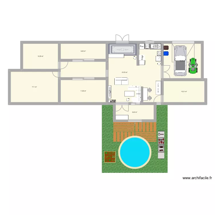 Maison rêve. Floor plan with 8 and 124 m² Maison rêve. Floor plan with 8 and 124 m²