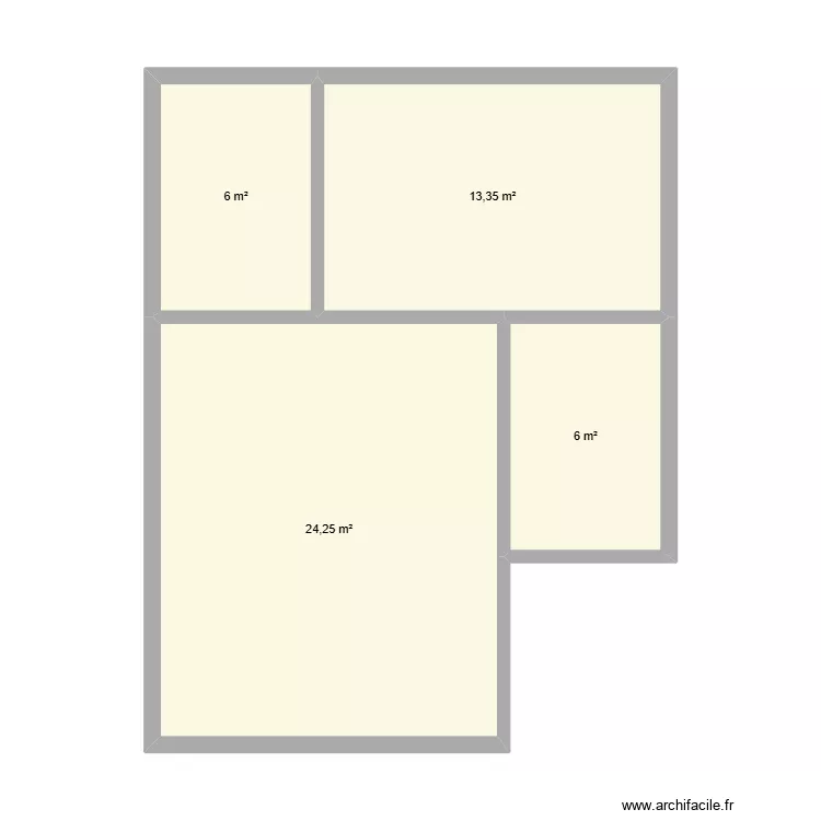 budos. Floor plan with 4 rooms and 50 m²