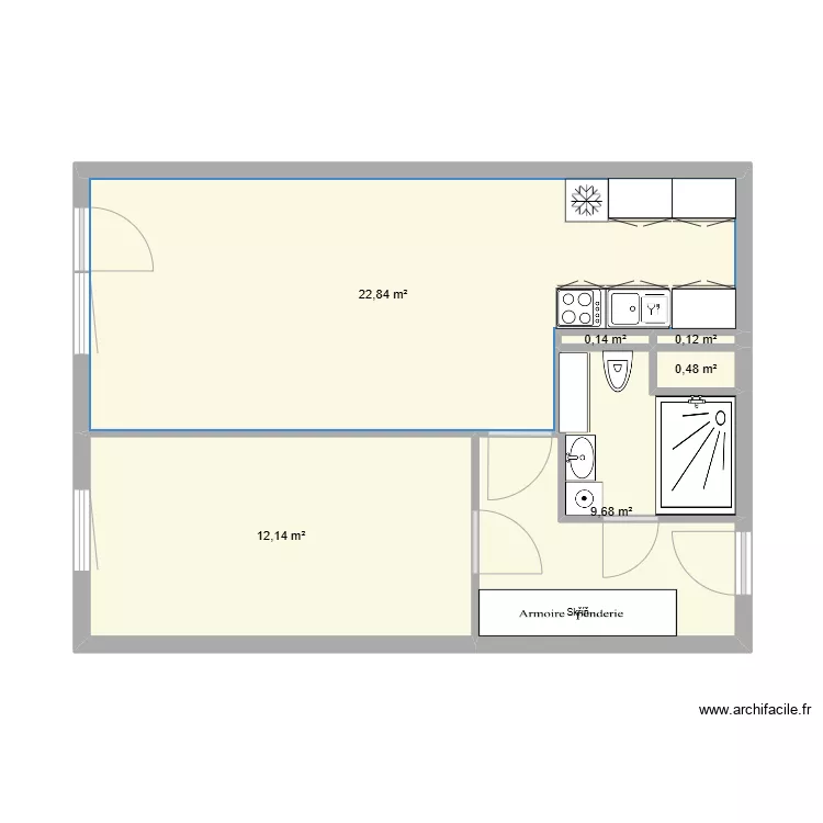ArchiFacile PRO B&iacute;nova 2. Floor plan with 