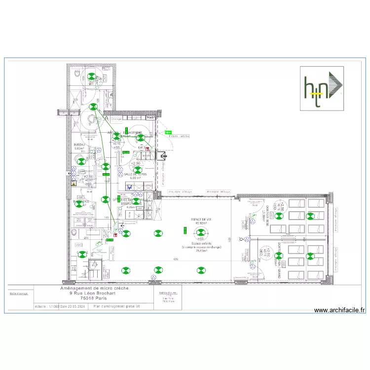 Paris 18. Floor plan with Paris 18. Floor plan with