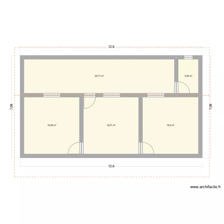 Casa da Mae SANDRA. Floor plan with 5  and 74 m²