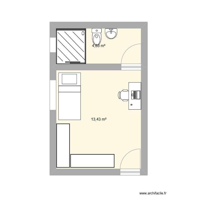 new room. Floor plan with 0 room and 0 m2
