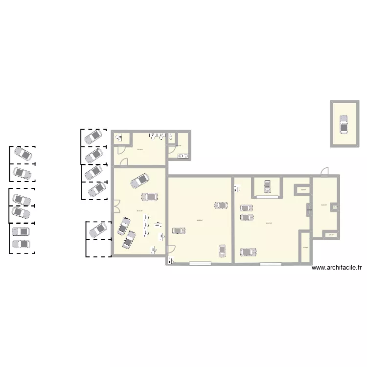 Tim CASTELLA RENAULT. Floor plan with 13  and 253 m²