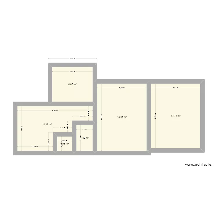 sandeeps 1bhk plan. Floor plan with 4  and 25 m²