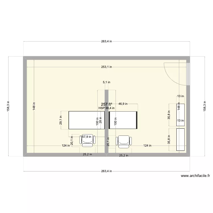 Office Layout2. Floor plan with 