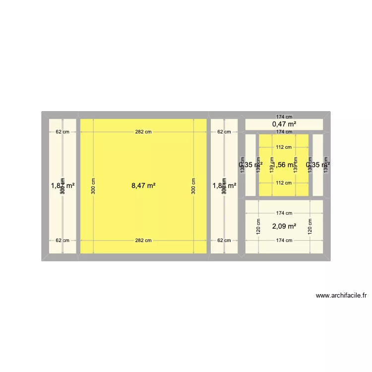 chambre coté Antonio. Floor plan with chambre coté Antonio. Floor plan with