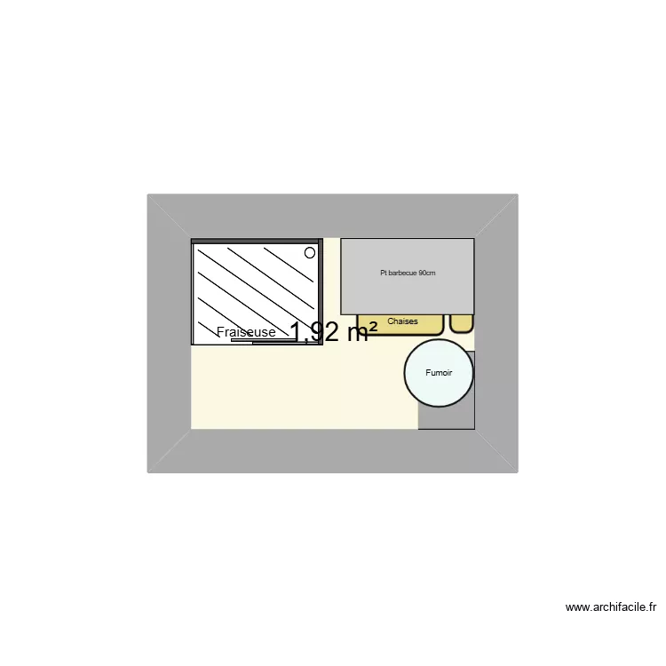 Cabanon interieur Base V1. Floor plan with Cabanon interieur Base V1. Floor plan with
