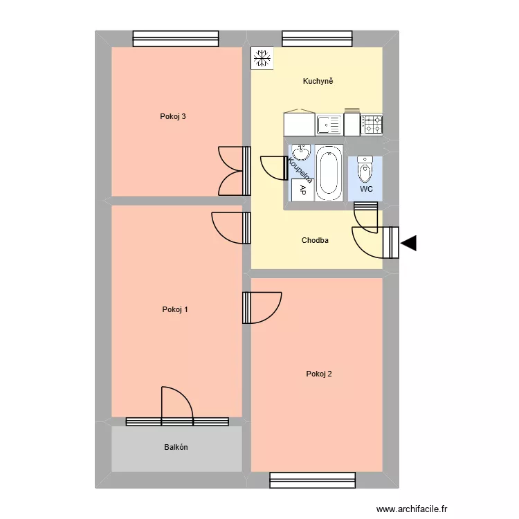 Edisonova 526, byt 10. Floor plan with 12  and 193 m²