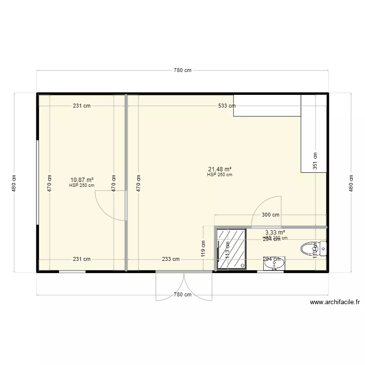 garage. Floor plan with 