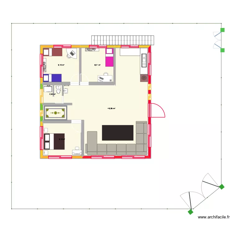 my dream farm 2026 version 6 prefer. Floor plan with 5  and 79 m²