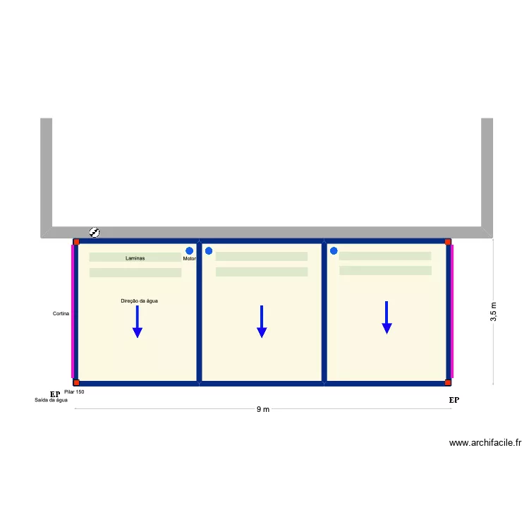 Dias Lopes. Floor plan with 3 Rooms and 28 m² Dias Lopes. Floor plan with 3 Rooms and 28 m²