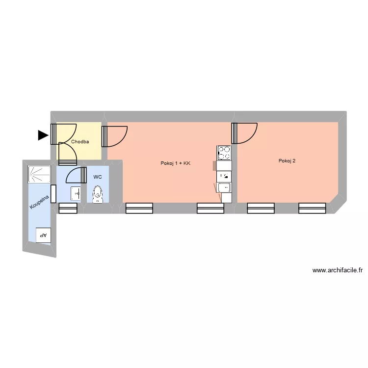 Dvoř&aacute;kova 1117, byt 10. Floor plan with 11  and 158 m²