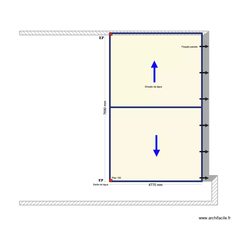 Serrano terrasse ext&eacute;rieur. Floor plan with 