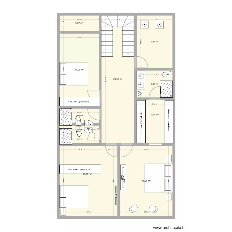 PA JUVENTUD. Floor plan with 9  and 104 m²