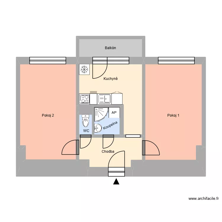 Zemansk&aacute; 567, byt 8. Floor plan with 14  and 178 m²