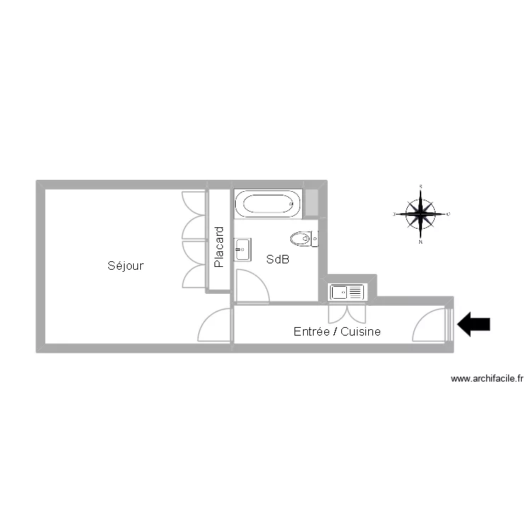 51418 FANTONI. Floor plan with 5  and 28 m²