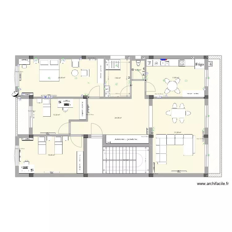 CHARIM 4 route. Floor plan with 