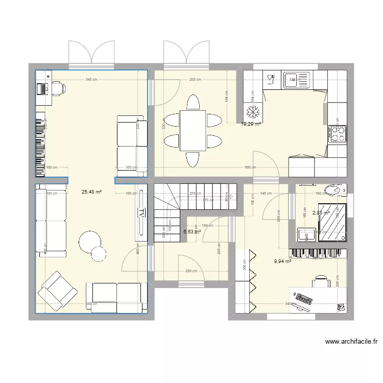 4 BEDROOMS :). Floor plan with 