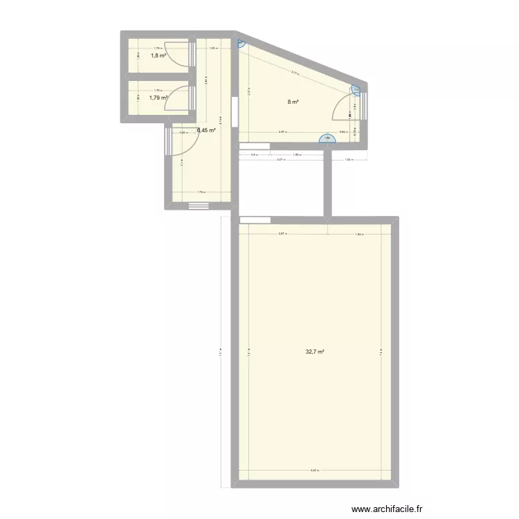 CORBEANCA. Floor plan with 5 Rooms and 51 m²