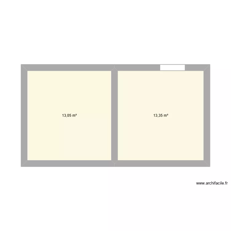 blanky house. Floor plan with 2  and 26 m²