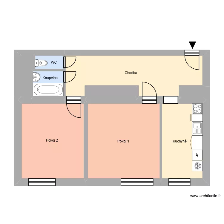 n&aacute;m. T.G. Masaryka 796, byt 9. Floor plan with 13  and 185 m²