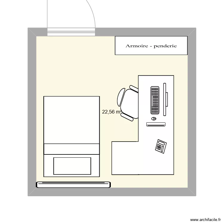 Chambre. Floor plan with 