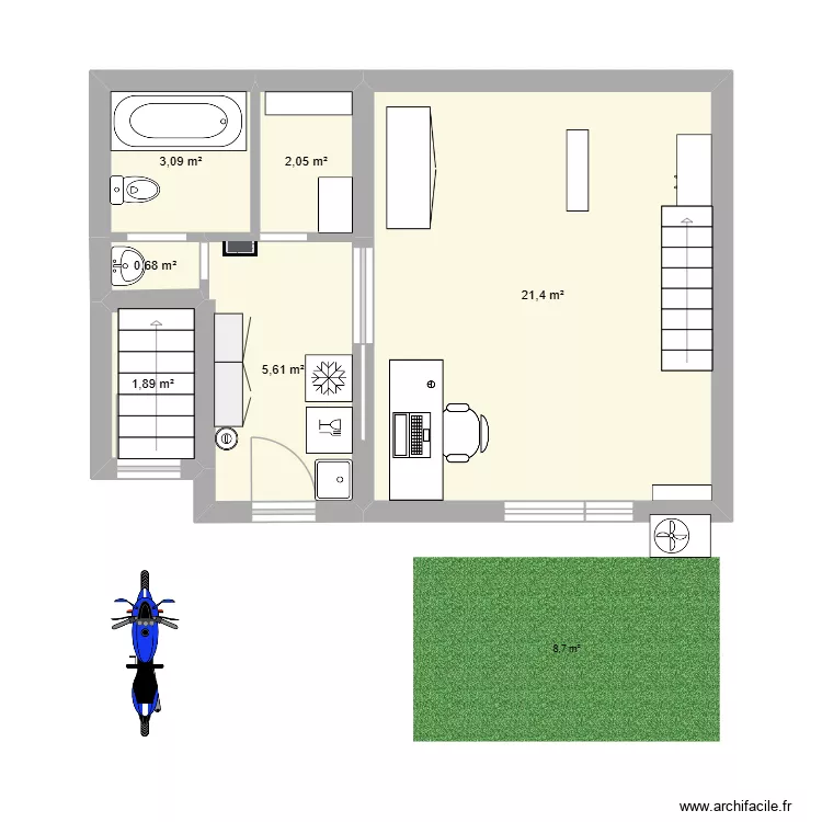 Lakas uj. Floor plan with 6  and 35 m²