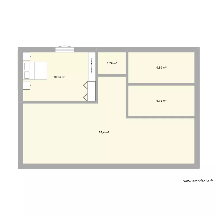 egr. Floor plan with 5  and 52 m²