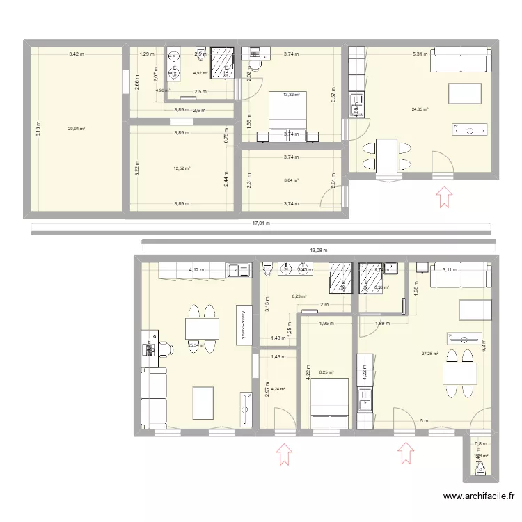 maison fenouillet test 3. Floor plan with 