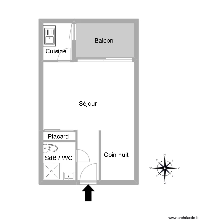 51192 ALLOUCHE. Floor plan with 4  and 31 m²
