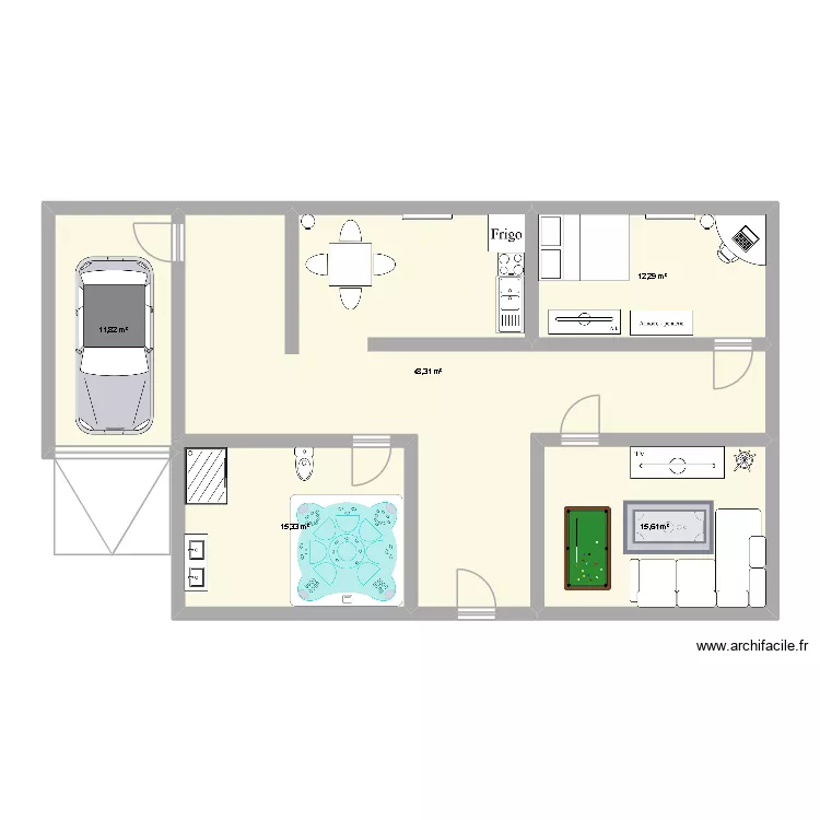 maison de reve. Floor plan with 5  and 103 m²
