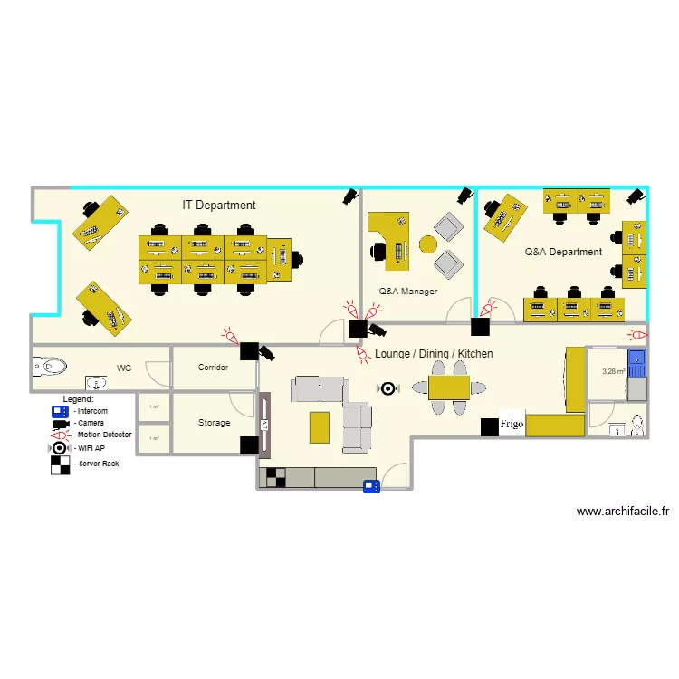 IT and Q&A Paphos. Floor plan with 
