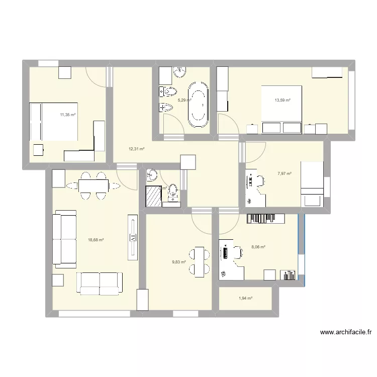PLANO ESTACION 53. Floor plan with 