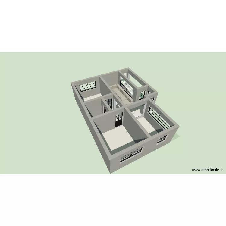 CASA B. Floor plan with 6 and 54 m² CASA B. Floor plan with 6 and 54 m²