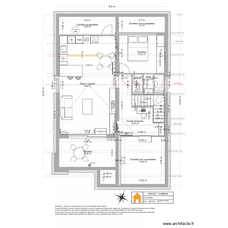 Viuz- Combles - Projet v3. Floor plan with Viuz- Combles - Projet v3. Floor plan with