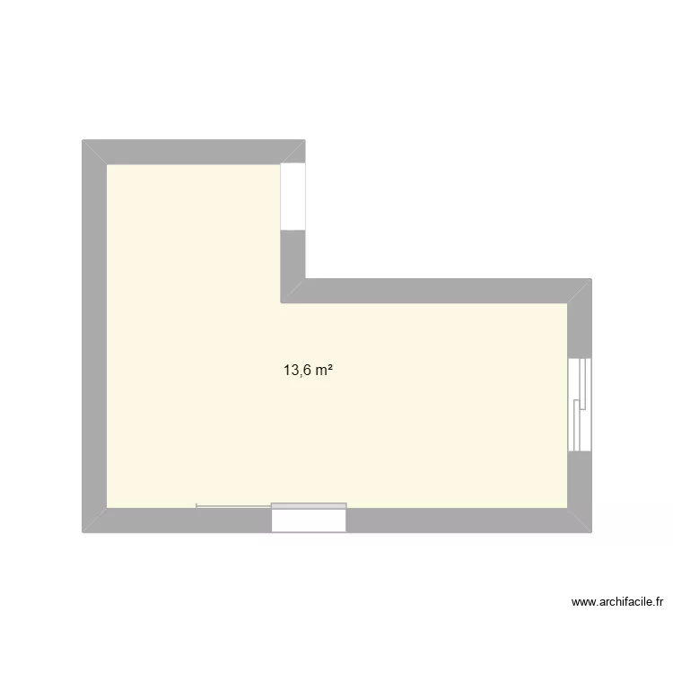 cuisine pour AI. Floor plan with 1  and 14 m²