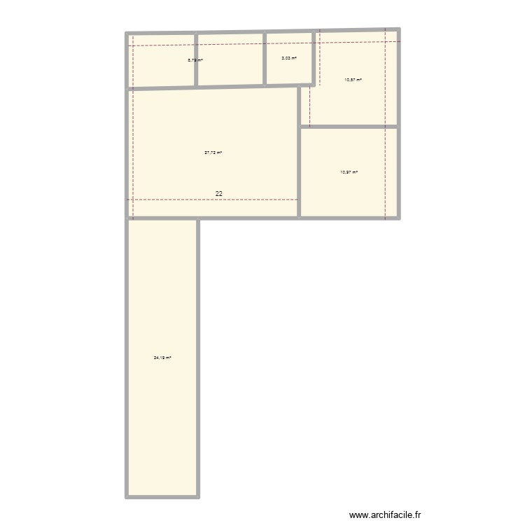 appartement II INSS. Floor plan with 0 room and 0 m2