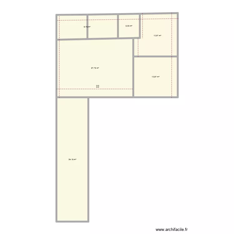 appartement II INSS. Floor plan with 