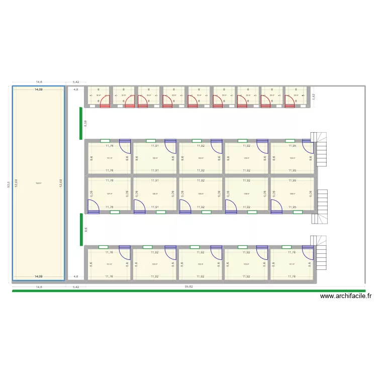 zohad i beam. Floor plan with 