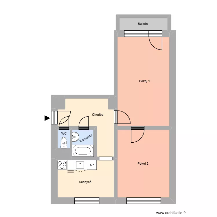 Na Jízdárně 2494, byt 9. Floor plan with Na Jízdárně 2494, byt 9. Floor plan with