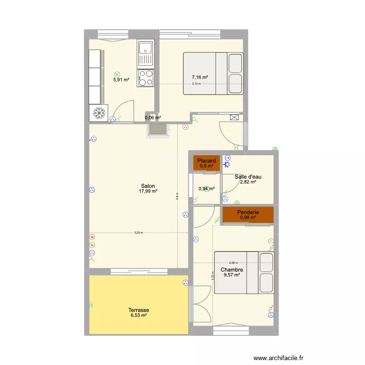 Calella proposition travaux. Floor plan with 10 Rooms and 52 m² Calella proposition travaux. Floor plan with 10 Rooms and 52 m²