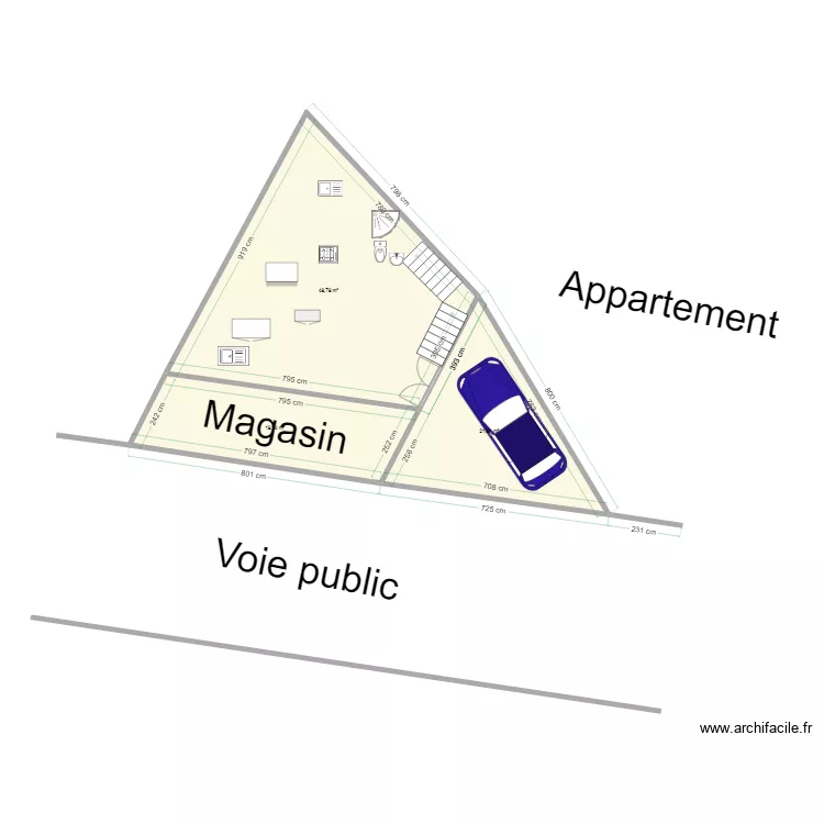 Acher chantier2. Floor plan with 