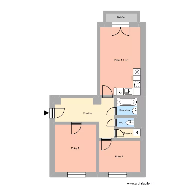 Sokolská třída 2404, byt 12. Floor plan with 15 and 181 m² Sokolská třída 2404, byt 12. Floor plan with 15 and 181 m²