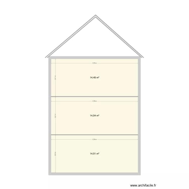 F 13 G2. Floor plan with 3 rooms and 44 m² F 13 G2. Floor plan with 3 rooms and 44 m²