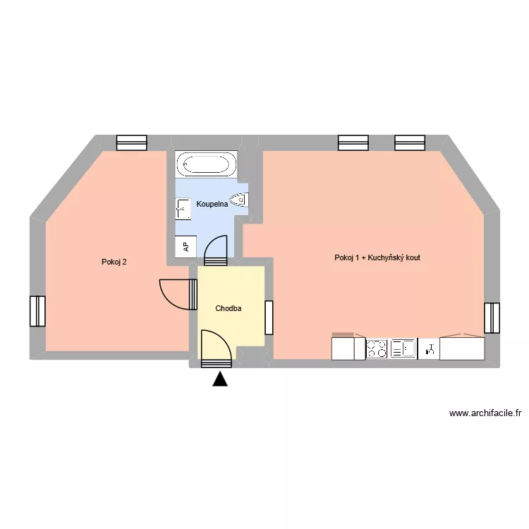 Porubsk&aacute; 709, byt 22. Floor plan with 10  and 181 m²